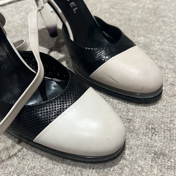 CHANEL heels with a leather ankle ties size 38.5 - Picture 6 of 15